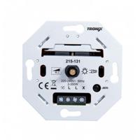 LED dimmer 2-350W universeel toepasbaar in bestaande hotelschakeling draaidruk dimmer Tronix 215-131 - thumbnail