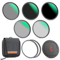 K&F Concept magnetisch videofilter kit 52mm met CPL, ND8, ND64, ND1000 en black mist filter - thumbnail