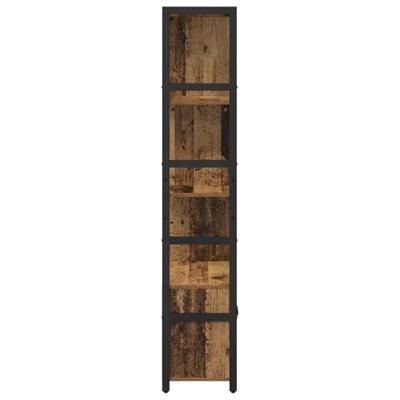 Boekenkast Oud hout 80 x 30 x 155,5 cm Bewerkt hout - thumbnail