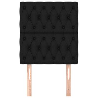 Hoofdborden 2 st 80x7x78/88 cm stof zwart Hoofdborden 2 st 80x7x78/88 cm stof zwart