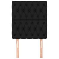 Hoofdborden 2 st 80x7x78/88 cm stof zwart - thumbnail