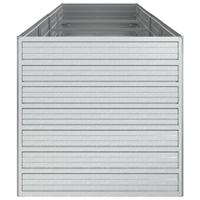 Plantenbak verhoogd 320x80x77 cm gegalvaniseerd staal zilver - thumbnail