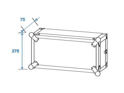 Roadinger Effect Rack CO DD 19 inch flightcase 5HE 400mm diep