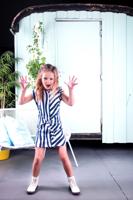 B.Nosy Meisjes jurk met knoop - Tropic zebra - thumbnail