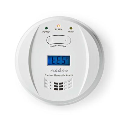 Koolmonoxidemelder | Batterij Gevoed | EN-conform: EN 50291 | Met testknop | 85 dB | Wit
