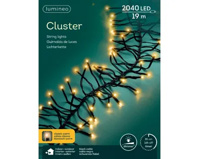 Lumineo clusterverlichting 19m 2040led klassiek warm Lumineo clusterverlichting 19m 2040led klassiek warm
