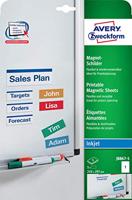 Avery Magneetetiketten, ft 210 x 297 mm, doos van 5 stuks - thumbnail