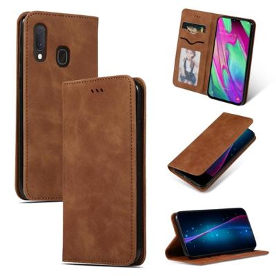 Retro huid voelen Business magnetische horizontale Flip lederen case voor Galaxy A20E & A10E & A202F (bruin) Retro huid voelen Business magnetische horizontale Flip lederen case voor Galaxy A20E & A10E & A202F (bruin)