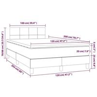 Boxspring met matras stof blauw 120x200 cm - thumbnail
