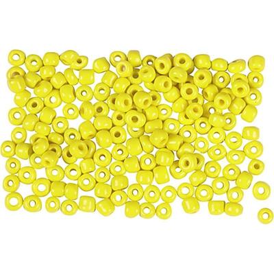 Creativ Company Rocailles, d 3 mm, afm 8/0, gatgrootte 0,6-1,0 mm, geel, 25 gr/ 1 doos Creativ Company Rocailles, d 3 mm, afm 8/0, gatgrootte 0,6-1,0 mm, geel, 25 gr/ 1 doos
