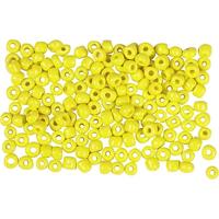 Creativ Company Rocailles, d 3 mm, afm 8/0, gatgrootte 0,6-1,0 mm, geel, 25 gr/ 1 doos - thumbnail