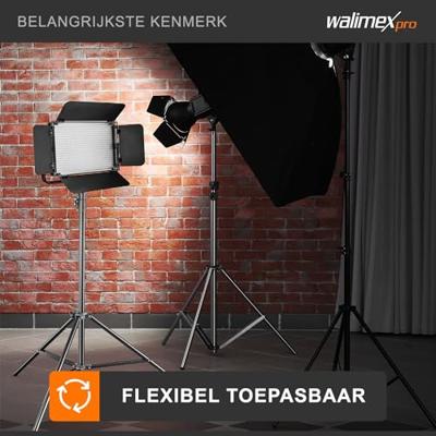 Walimex Pro 14776 Lampstatief Werkhoogte 93 - 260 cm Incl. tas