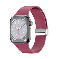 Siliconen bandje - Folding Buckle - Wijnrood - Geschikt voor Apple Watch 38mm / 40mm / 41mm / 42mm - thumbnail