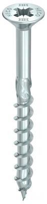 HECO TOPIX-plus schroeven - platkop verzinkt - 6x200/72 mm - PZ3 - deeldraad - 100 st