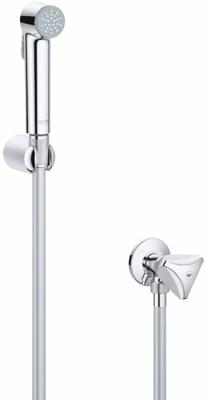 GROHE Tempesta-F Trigger Spray 30 Handdoucheset - 1 straalsoort - rond - met houder - met hoekstopkraan - gladde slang - 125cm - chroom 27514001