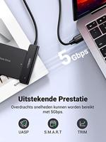 Ugreen adapter voor 2,5'' SATA III 3.0 HDD SSD-schijf - USB 3.2 Gen 1 (USB 5 Gbps) zwart (70609 CM321) - thumbnail