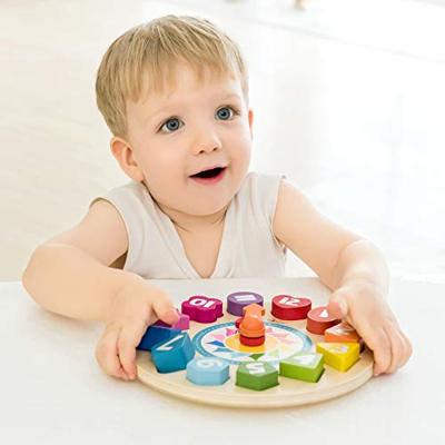 Classic World world houten leerklok met vormen tic-tac, 15dlg.