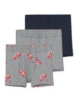 Set van 3 boxershorts brandweerman jongen NAME IT gemêleerd grijs - thumbnail