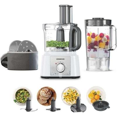 Multifunctionele keukenmachine - KENWOOD - MultiPro Express FDP65.450WH - 1000 W - 3 L - 2 snelheden - 1,5 L blender - Wit