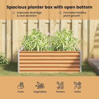 Verhoogde plantenbak 98 x 100 x 36 cm Gegalvaniseerd staal - thumbnail