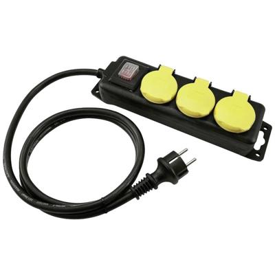 EUROLITE Distributor 3-fold IP44 bk 1.5m
