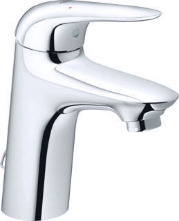 GROHE Eurostyle New waterbesparendes wastafelkraan M size met ketting met gesloten greep chroom 23713003