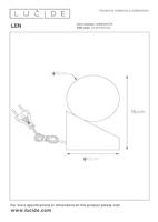 Lucide LEN - Tafellamp - Ø 10 cm - 1xG9 - Licht hout - thumbnail