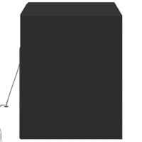 Tv-wandmeubel met LED-verlichting 100x31x35 cm zwart - thumbnail