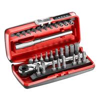 Facom R.180J31PB | Bitset | Compacte flex ratel | 1/4 Inch | 31-Delig - R.180J31PB - thumbnail