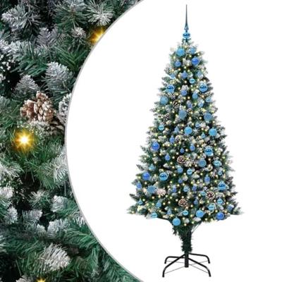 VidaXL Kunstkerstboom groen 180 cm pvc en staal en kunststof