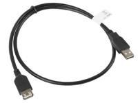 Lanberg CA-USBE-10CC-0007-BK USB-kabel USB 2.0 0,7 m USB A Zwart - thumbnail