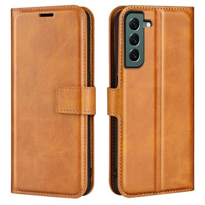Lunso - Samsung Galaxy S23 Plus - cover bookcase hoes - Cognac Lunso - Samsung Galaxy S23 Plus - cover bookcase hoes - Cognac