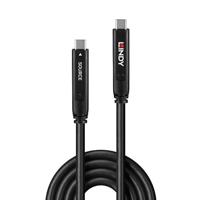 Lindy 43399 USB 3.2 Gen 1 Fiber Optic Hybrid 5Gbps 60W USB Type-C 15m - thumbnail