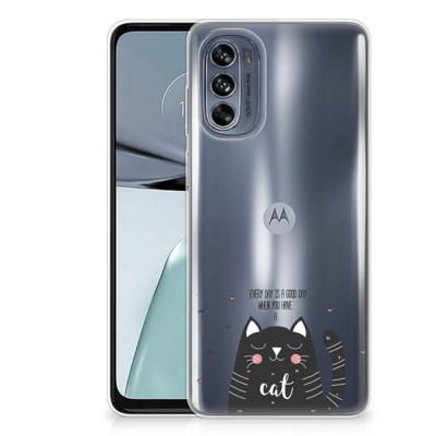 Motorola Moto G62 5G Telefoonhoesje met Naam Cat Good Day Motorola Moto G62 5G Telefoonhoesje met Naam Cat Good Day