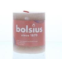 Bolsius rustiek stompkaars 80/68 roze - thumbnail