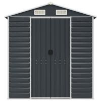 Tuinschuur 191x300x198 cm gegalvaniseerd staal antracietkleurig - thumbnail