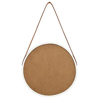 VidaXL Wandspiegel met band 40 cm wit