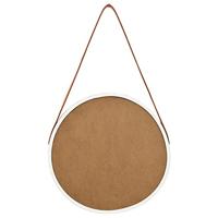 VidaXL Wandspiegel met band 40 cm wit - thumbnail