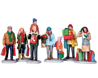 Lemax holiday shoppers s/6 kerstdorp figuur type 6 Caddington Village 2010