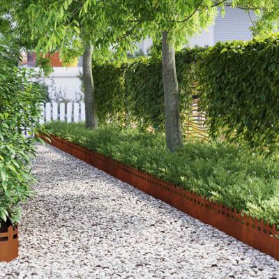 Gazonranden 10 pcs Roestig 103 x 0,05 x 22 cm Cortenstaal