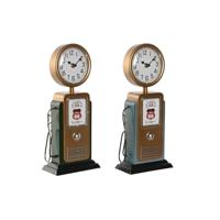 Tafelklok Home ESPRIT Groen Oranje Vintage gasolinera (2 Stuks) - thumbnail