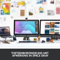 Logitech MX Keys for Mac toetsenbord RF-draadloos + Bluetooth QWERTY US International Aluminium, Zwart - thumbnail