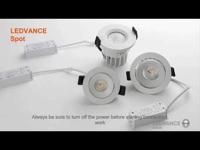 Ledvance LED Spot Vuurvast 8W 670lm 36D - 840 Koel Wit | Zaagmaat 68mm - IP65 - Dimbaar - thumbnail