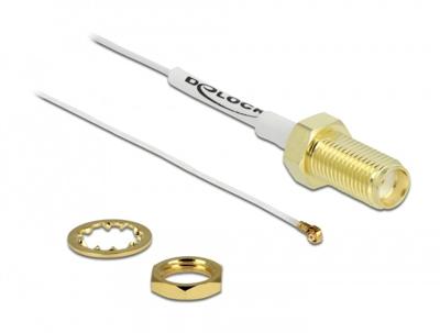 Delock WiFi-antenne Aansluitkabel [1x SMA-bus - 1x IPEX-stekker] 0.2 m Wit