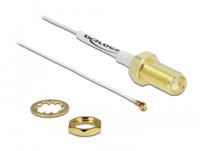 Delock WiFi-antenne Aansluitkabel [1x SMA-bus - 1x IPEX-stekker] 0.2 m Wit - thumbnail