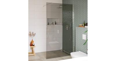 Saqu Modulo inloopdouche incl. antikalk 120x210cm grijs glas/chroom