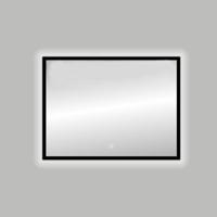 Badkamerspiegel Best Design Nero LED Verlichting 80x60 cm Mat Zwart - thumbnail