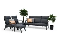 Trestino stoel-bank loungeset lectoure 3-zits antraciet - thumbnail