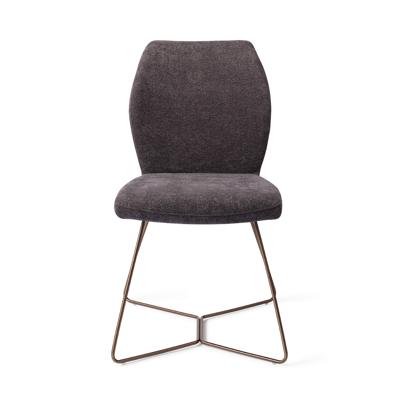 Jesper Home Eetkamerstoel 'Ikata' Beehive Rose, kleur Almost Black