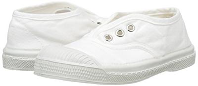 Katoenen tennisschoenen voor kinderen met vetersluiting Elly BENSIMON® wit